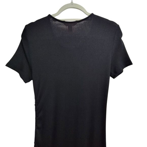 Joe Fresh Black Side Cinch Midi Dress Size Small - Picture 5 of 10